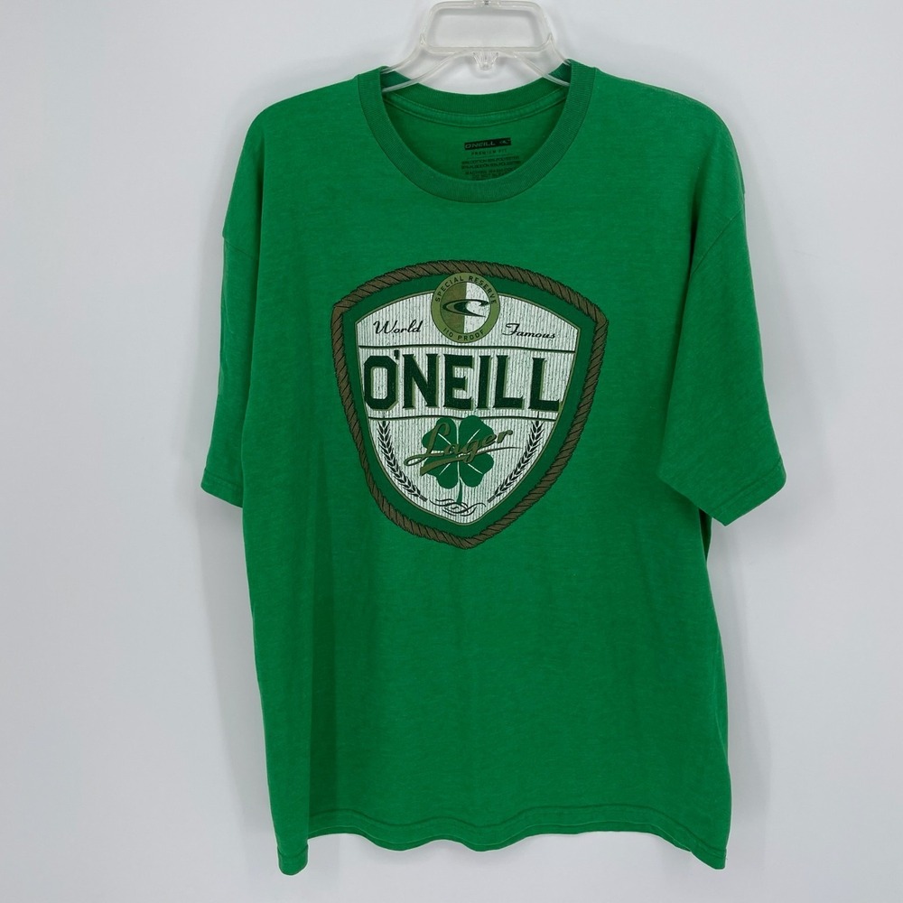 O'Neill Men's Green Green World Famous Clover Shield Surf Tee T-Shirt Size XL